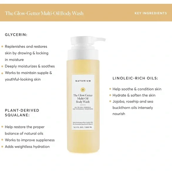 Naturium The Glow Getter Multi-Oil Body Wash - Cream - Picture 8 of 10